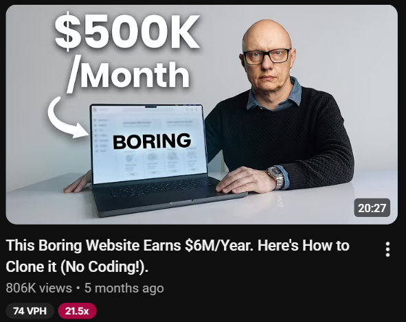 800K views and a 21x outlier