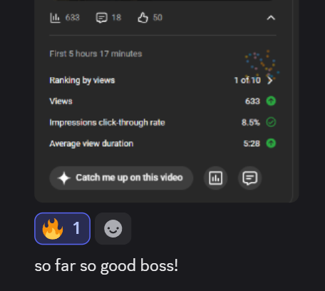 First upload on client channel